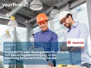 Architekt*in oder Bauingenieur*in (m/w/d) mit Bauvorlageberechtigung in der Abteilung Bauunterhaltung bei der Feuerwehr Köln - Köln