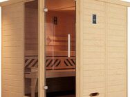 weka Sauna Kemi, BxTxH: 195 x 195 x 200 cm, 45 mm, (Set) 7,5 kW-Ofen mit digitaler Steuerung