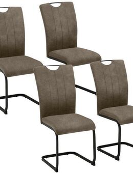 Home affaire Freischwinger Napoli (Set, 4 St), Vintage-Mikrofaser Bezug, Belastbarkeit bis 130kg, im 2er oder 4er Set