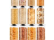 MULISOFT Vorratsglas Vorratsdosen Mit Deckel Luftdicht, 12er Vorratsdosen Set, Glas, (12-tlg), Mehl und Müsli Aufbewahrung, Deckel aus Edelstahl, Aufbewahrungsbox