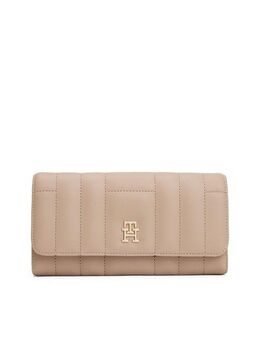 Tommy Hilfiger Geldbörse TH FEMININE LRG FLAP, Damen-Geldbeutel, Portemonnaie mit goldfarbenem TH-Schmuckelement