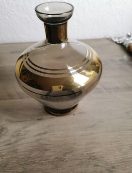 Rauchglas Vase Gold Golddekor Mundgeblasen 1960er Vintage - Gelsenkirchen Resser-Mark