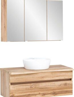 welltime Badmöbel-Set Lienz, (2-St., Spiegelschrank und Waschtisch)