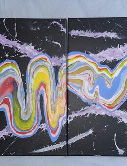 Farbintensive Acryl Gemälde "Regenbogen Fluss", Moderne Kunst. - Sulz (Neckar)