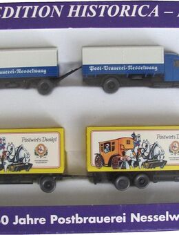 Post Brauerei Nesselwang - Man F90 & Magirus S 7500 - Hängerzug Oldies - 2er Set Museum - LKW - von Wiking - Doberschütz