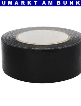 Profi-Allzweckband 48 mm × 50 m schwarz – Strapazierfähiges Gewebeband für Abklebearbeiten, Reparaturen und Montage im Innen- und Außenbereich. - Gelsenkirchen