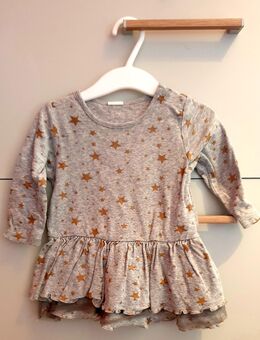 Kleid grau mit Sternen und Tüllrock Gr. 74 - Kissing