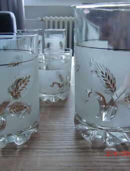 Gläser, Kühler und Karaffe, 14-teiliges Covetro Konvolut, Glas-mit Golddekor - Köln