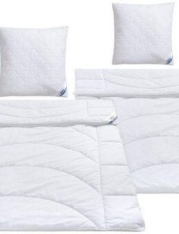 Beco Microfaserbettdecke + Microfaserkissen Medibett, Bettdecke 135x200 cm mit Kissen 80x80 cm im Set, Füllung: 100% Polyester, Bezug: Microfaser, Bettdecke & Kissen für allergiker geeignet (Hausstauballergiker)