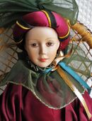 Porzellan/Stoff-Puppe,Alt,ca. 48 cm in 52441