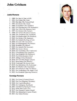 Sammlung 40 Bände (Konvolut) John Grisham (u.a. "Die Firma) - Krefeld