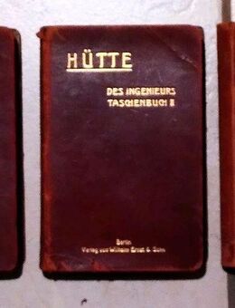 "Hütte" Des Ingenieurs Taschenbuch, Berlin 1908, 3 Bände - Dresden