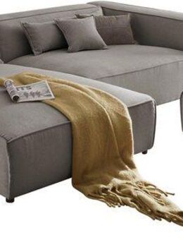 LeGer Home by Lena Gercke Ecksofa PIARA XXL, L-Form, Schlaffunktion, Cord, Leinenoptik o. Strukturstoff, Hocker stellbar zum Schlafsofa (Krokodilverbinder), tiefe Sitzfläche