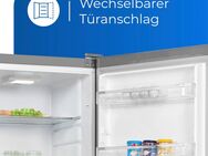 exquisit Kühlschrank KS350-V-H-040E inoxlook, 173 cm hoch, 60 cm breit, 331 L Volumen