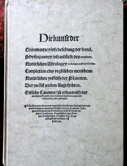 Handlesung - Faksimile der Ausgabe Straßburg, 1523 - Niederfischbach