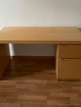 Schreibtisch aus hellem Holz mit Schublade - Dresden