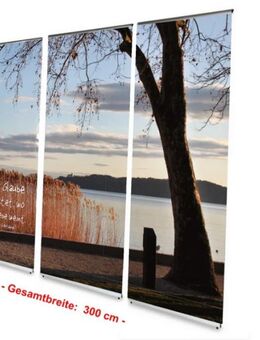 Bestattungsbedarf: L-Banner Display-Set "Abendstimmung am Plattensee" - 300 x 200 cm - hochwertige Dekoration für Bestattung, Trauerhalle, Bestatter - Wilhelmshaven Zentrum