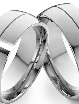 Moderne Edelstahl Ringe LUC2 mit Stein und Gravur - Aholming