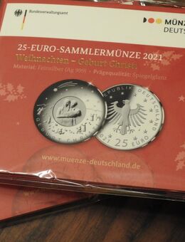 25 Euro 999 Feinsilber Silber Münze Christi Geburt Spiegelglanz OVP als Anhänger - Essen