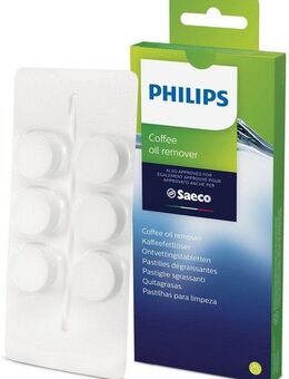 Saeco CA6704/10 Reinigungstabletten (für Kaffeevollautomaten, 6 Kaffeefettlöser-Tabletten)