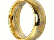 Luxus 6mm 24K Gold, vergoldeter Edelstahlring mit Schriftzug - Gemmingen