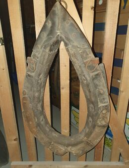 Antik! Kummet Ochsen Pferde Geschirr Joch Zugscheid Leder Holz Deko TOP! - München