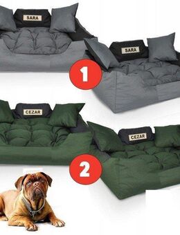 Handmade Hundebett Hundekissen Tierbett Katzenbett Hundekorb Schlafplatz Farbwahl alle Größen mit Namensschild Set34251 - Wuppertal