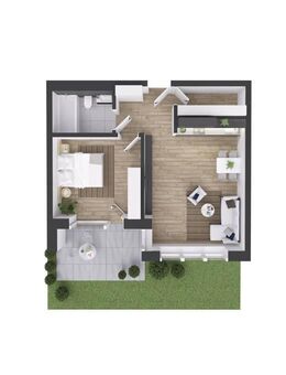 TENGEN Modern - Schick - Energiebewusst Wohnen auf ca. 60 Quadratmeter mit Gartenanteil Terrasse - Garten - Garage - Tengen
