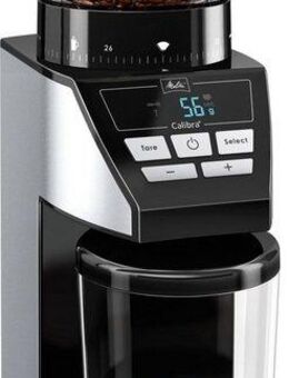 Melitta Kaffeemühle Calibra 1027-01 schwarz-Edelstahl, 160 W, Kegelmahlwerk, 375 g Bohnenbehälter