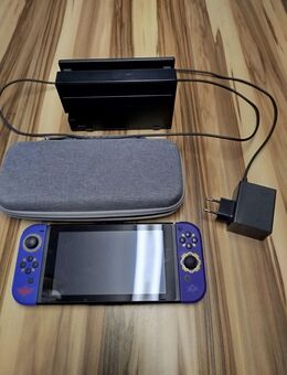 Nintendo Switch mit Zelda Joycon, 200 GB SD Karte und Tasche - Linkenheim-Hochstetten