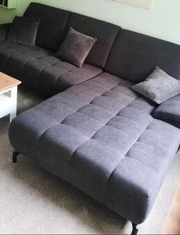 Couch, Sofa, Wohnlandschaft grau/anthrazit - Velbert