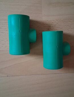 2 x T-Stück 32 x 20 x 25mm Kunststoffrohr PPR Schweiß Rohr Grün - Meerbusch
