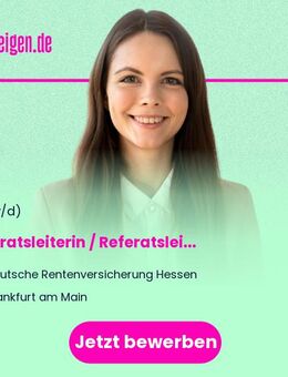 Referatsleiterin / Referatsleiter (w/m/d) in der Internen Revision (Entgeltgruppe 14 TV EntgO-TgDRV) - Frankfurt (Main)