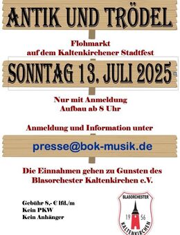 ANTIK UND TRÖDELMARKT auf dem Kaltenkirchener Stadtfest SONNTAG, 13. JULI 2025 - Kaltenkirchen