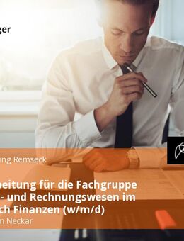 Sachbearbeitung für die Fachgruppe Haushalts- und Rechnungswesen im Fachbereich Finanzen (w/m/d) - Remseck (Neckar)