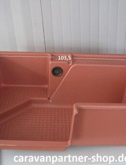 Duschwanne / Duschtasse ca. 103 x 71 Wohnwagen / Wohnmobil terracotta gebraucht (Einstieg links) aus Bürstner 5104 - Schotten Zentrum