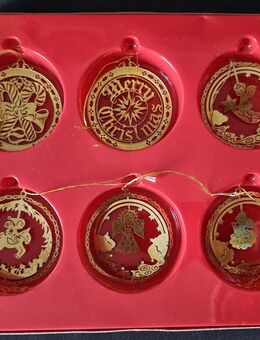 Weihnachtsbaumanhänger Set mit 6 verschiedenen Motiven - OVP - Essen