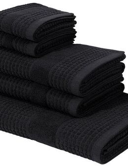 KangaROOS Handtuch Set Summer, Duschtuch, Handtuch, Gästeücher, Frottier (Set, 5-St), einfarbiges Handtuch-Set aus 100% Baumwolle, Hoch-Tief-Effekt
