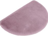 my home Badematte Rabbit Badematten, Badvorleger, Badezimmer Teppich, Höhe 30 mm, rutschhemmend beschichtet, fußbodenheizungsgeeignet, schnell trocknend, strapazierfähig, Polyester, halbrund, Kaninchenfell-Haptik, Badteppich, rechteckig, rund & als...