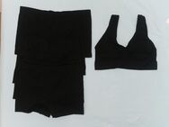 5 x schwarze DAMEN UNTERHOSEN SCHLÜPFER SHAPEWEAR Größe L + 1 x OBERTEIL BUSTIER - Münster