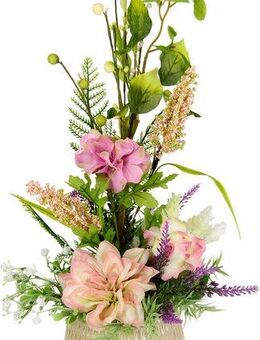 Kunstblume Gesteck aus Hortensien und Dahlien, I.GE.A., Höhe 47 cm