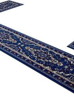 my home Bettumrandung Oriental, Made in Belgium, Höhe 7 mm, (1-tlg), Läufer-Set, Kurzflor, Orient-Optik, mit Bordüre, pflegeleicht, elegant