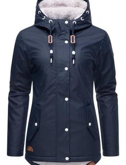 Ragwear Regenjacke Marge warm gefütterter Damen Winter Regenmantel