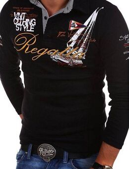 behype Poloshirt REGATTA mit langen Ärmeln