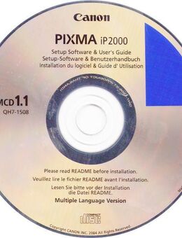 CANON ip2000 Setup-Software & Benutzerhandbuch / Driver CD-R - Andernach