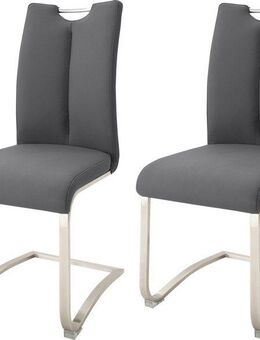 MCA furniture Freischwinger Artos (Set, 2 St), Stuhl mit Echtlederbezug, bis 140 Kg belastbar