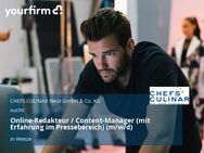 Online-Redakteur / Content-Manager (mit Erfahrung im Pressebereich) (m/w/d) - Weeze