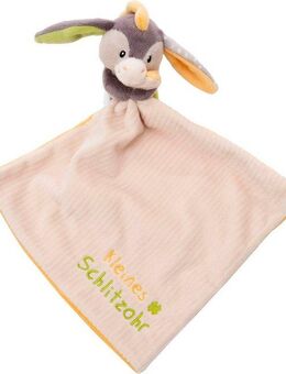 Nici Schmusetuch My First NICI, Schmusetuch mit Kuscheltier Esel, Kleines Schlitzohr, mit aufgestickter Botschaft
