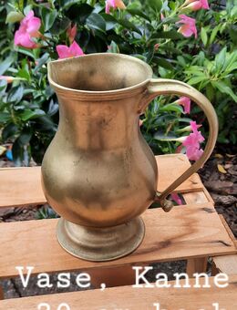 Vase, Kanne, 20 cm hoch, Messing, massiv - Trier