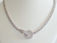 Halskette Sterlingsilber 925er Zirkonia Herz Collier Echt - Neumarkt (Oberpfalz) Zentrum